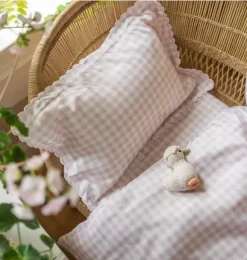 Janie and Jack Bedding Basics-Picnic Gingham Toddler Pillow Set - pink