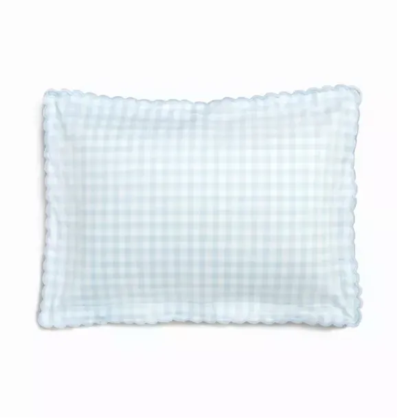 Janie and Jack Bedding Basics-Picnic Gingham Toddler Pillow Set - blue