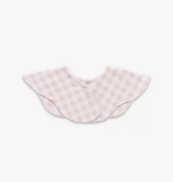 Janie and Jack Feeding Accessories|Nursery-Picnic Gingham Winglet Bib - pink
