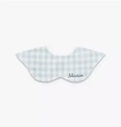 Janie and Jack Nursery|Feeding Accessories-Picnic Gingham Winglet Bib - blue