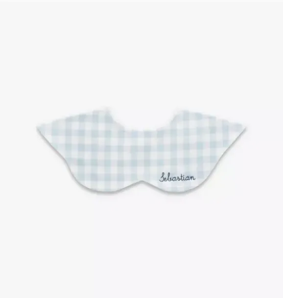 Janie and Jack Nursery|Feeding Accessories-Picnic Gingham Winglet Bib - blue