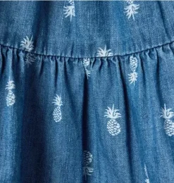 Janie and Jack Dresses-Pineapple Chambray Smocked Dress poxie medium wash
