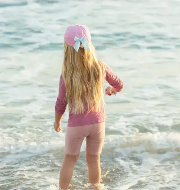 Janie and Jack Kids Accessories-Mermaid Bow Baseball Hat pink