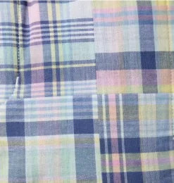 Janie and Jack Suiting|Matching Sets-Plaid Patchwork Pull-On Short light blue plaid