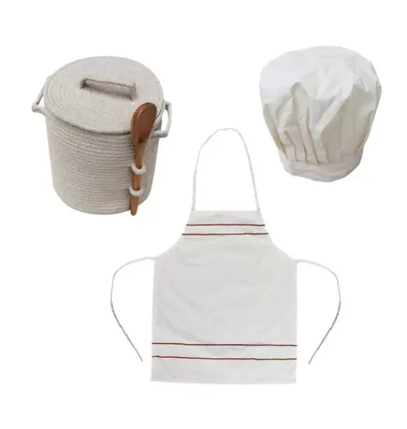 Janie and Jack Imaginary Play|Storage-Play Basket Little Chef grey