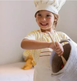 Janie and Jack Imaginary Play|Storage-Play Basket Little Chef grey