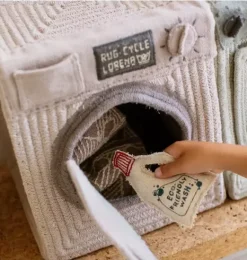 Janie and Jack Imaginary Play|Storage-Play Basket Washing Machine pearl