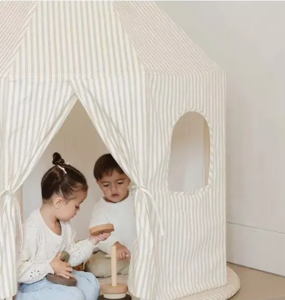 Janie and Jack Playroom-Play Tent - cafe stripe