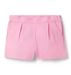 Janie and Jack Skirts & Shorts-Pleated Canvas Short pink dreams