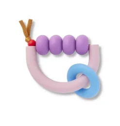 Janie and Jack Teethers And Bottles-Plum Arch Ring Teether purple