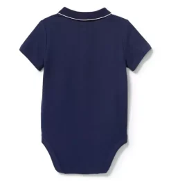 Janie and Jack Tops & Bodysuits-Polo Bodysuit merchant marine