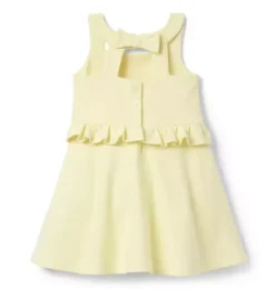 Janie and Jack Dresses-Ponte Bow Back Dress buttermilk