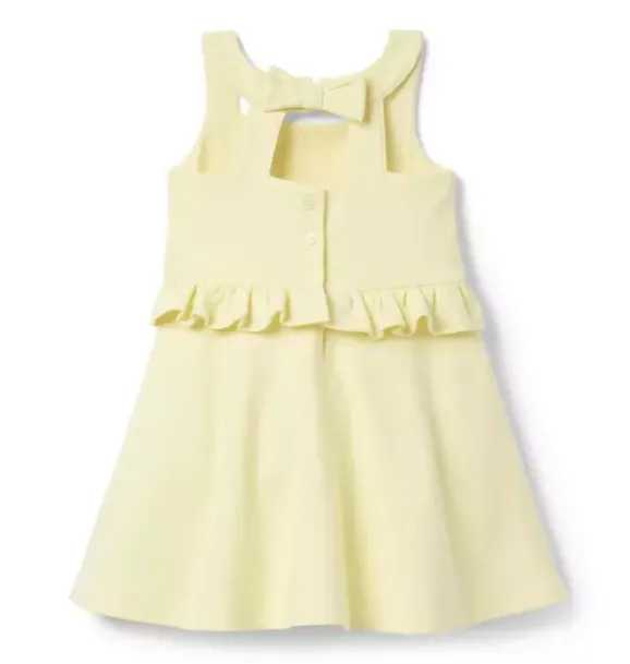 Janie and Jack Dresses-Ponte Bow Back Dress buttermilk