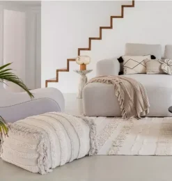 Janie and Jack Decorative Pillows And Throws-Pouf Air natural