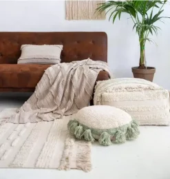 Janie and Jack Decorative Pillows And Throws-Pouf Air natural