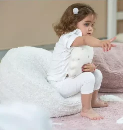 Janie and Jack Decorative Pillows And Throws-Pouf Chill ivory
