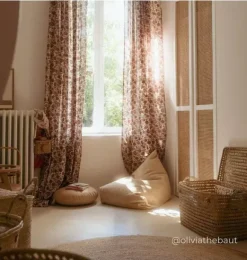 Janie and Jack Decorative Pillows And Throws-Pouf Cleo Light honey