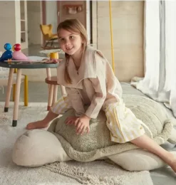 Janie and Jack Decorative Pillows And Throws-Pouf Mrs. Turtle olive