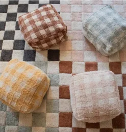 Janie and Jack Decorative Pillows And Throws-Pouf Vichy rose