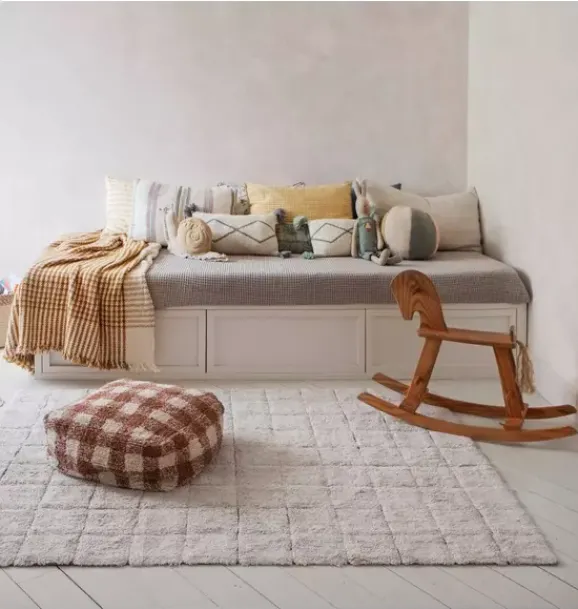 Janie and Jack Decorative Pillows And Throws-Pouf Vichy toffee