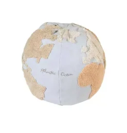 Janie and Jack Decorative Pillows And Throws-Pouf World Map multicolor
