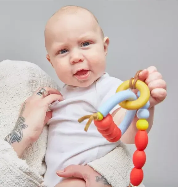 Janie and Jack Teethers And Bottles-Primary Arch Ring Teether multi