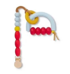 Janie and Jack Teethers And Bottles-Primary Arch Ring Teether + Clip Set multi