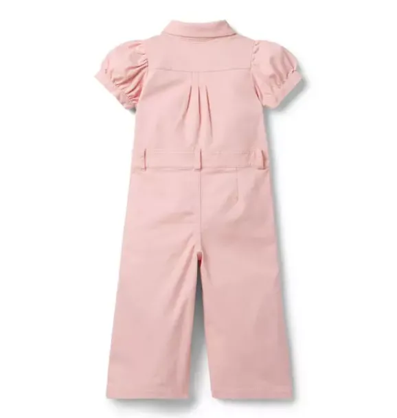 Janie and Jack Rompers & Jumpsuits-Puff Sleeve Jumpsuit light pink