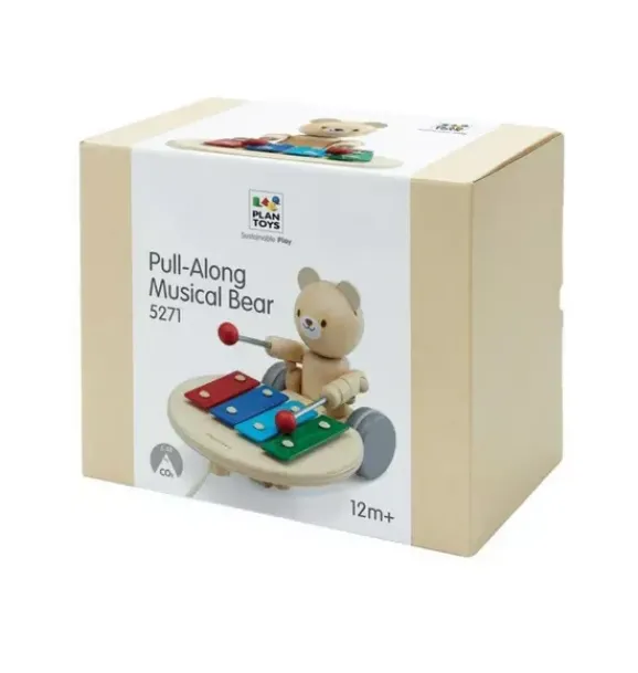Janie and Jack Musical Instruments-Pull Along Musical Bear multi
