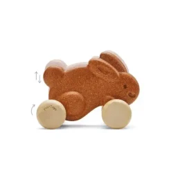Janie and Jack Development Toys-PUSH ALONG BUNNY-BROWN multi