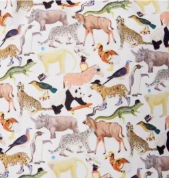 Janie and Jack Swim Trunks|Swim Outfits-Quey 2 Recycled Swim Trunk Made With Liberty Fabric white quey 2 animal print