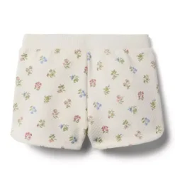 Janie and Jack Matching Sets|Skirts & Shorts-Quilted Floral Short seashell ecru floral