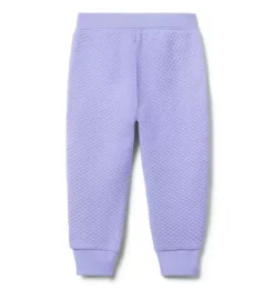 Janie and Jack Pants-Quilted Jacquard Jogger pastel purple