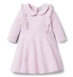 Janie and Jack Dresses-Quilted Jacquard Ruffle Dress lilac