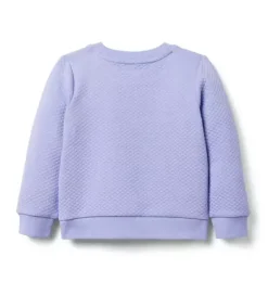 Janie and Jack Sweaters & Sweatshirts-Quilted Jacquard Ruffle Pocket Sweatshirt pastel purple