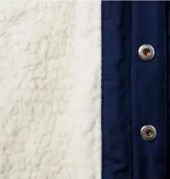 Janie and Jack Jackets & Coats-Quilted Sherpa Lined Jacket navy