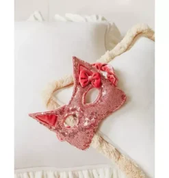 Janie and Jack Kids Accessories|Dress Up-" sequins" Cat Mask pink