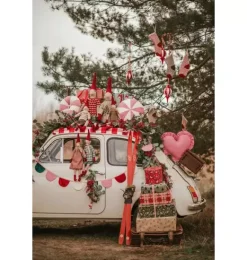Janie and Jack Seasonal Décor|Decorative Pillows And Throws-"" Heart Pillow with Frill red checkered