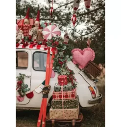 Janie and Jack Seasonal Décor|Decorative Pillows And Throws-"" Heart Pillow with Frill red checkered