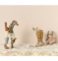 Janie and Jack Stuffed Animals-Rabbit, Size 1 - Chocolate Brown multi