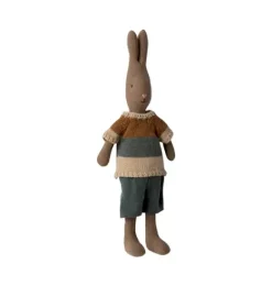 Janie and Jack Stuffed Animals-Rabbit, Size 2 - Classic Shirt and Shorts multi