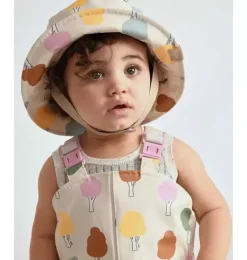 Janie and Jack Kids Accessories-Rain Bucket Hat print tree beige