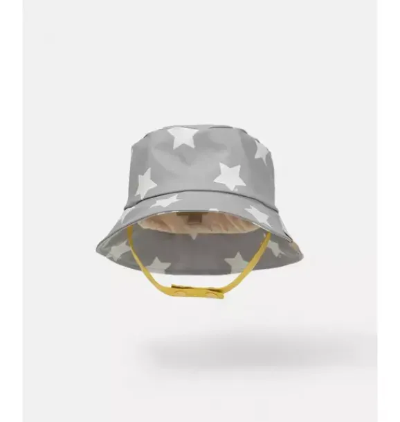 Janie and Jack Kids Accessories-Rain Bucket Hat print star yellow