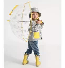 Janie and Jack Kids Accessories-Rain Bucket Hat print star yellow