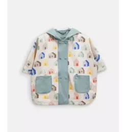 Janie and Jack Kids Clothing-Rain Poncho print house teal