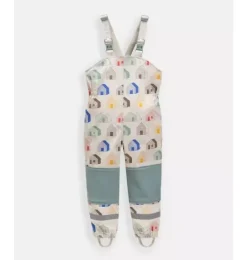 Janie and Jack Kids Clothing-Rain Suspender Pants print house teal