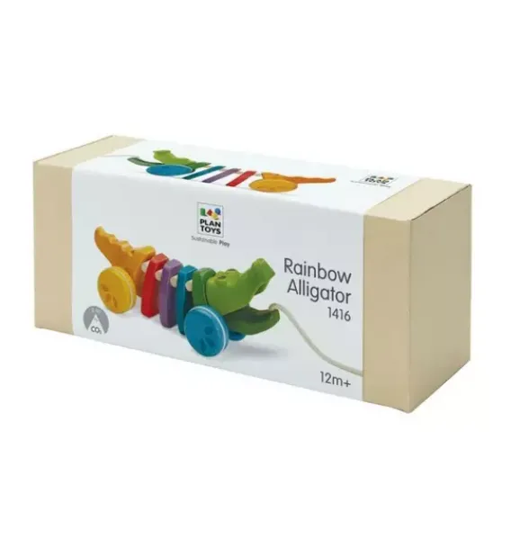 Janie and Jack Development Toys-Rainbow Alligator multi