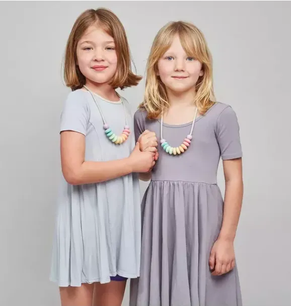 Janie and Jack Kids Accessories|Jewelry-Rainbow Sherbet Sensory Necklace pastel
