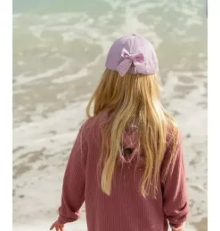 Janie and Jack Kids Accessories-Rainbow Unicorn Bow Baseball Hat lavender