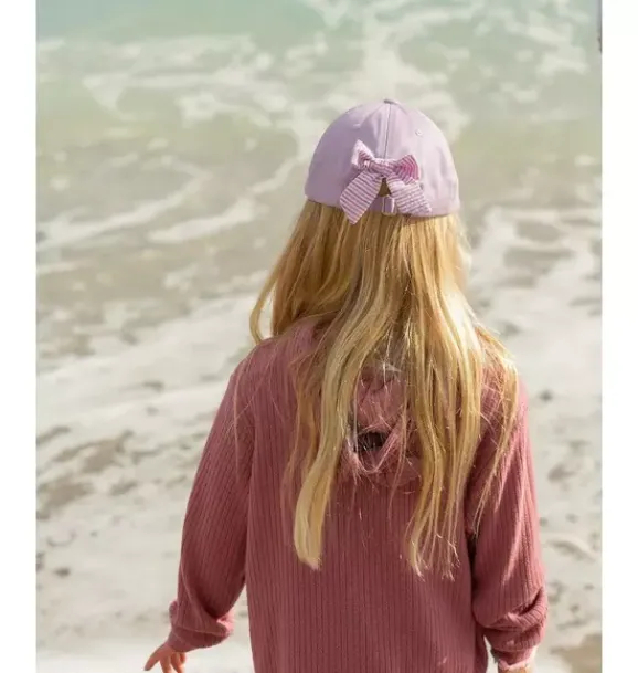 Janie and Jack Kids Accessories-Rainbow Unicorn Bow Baseball Hat lavender